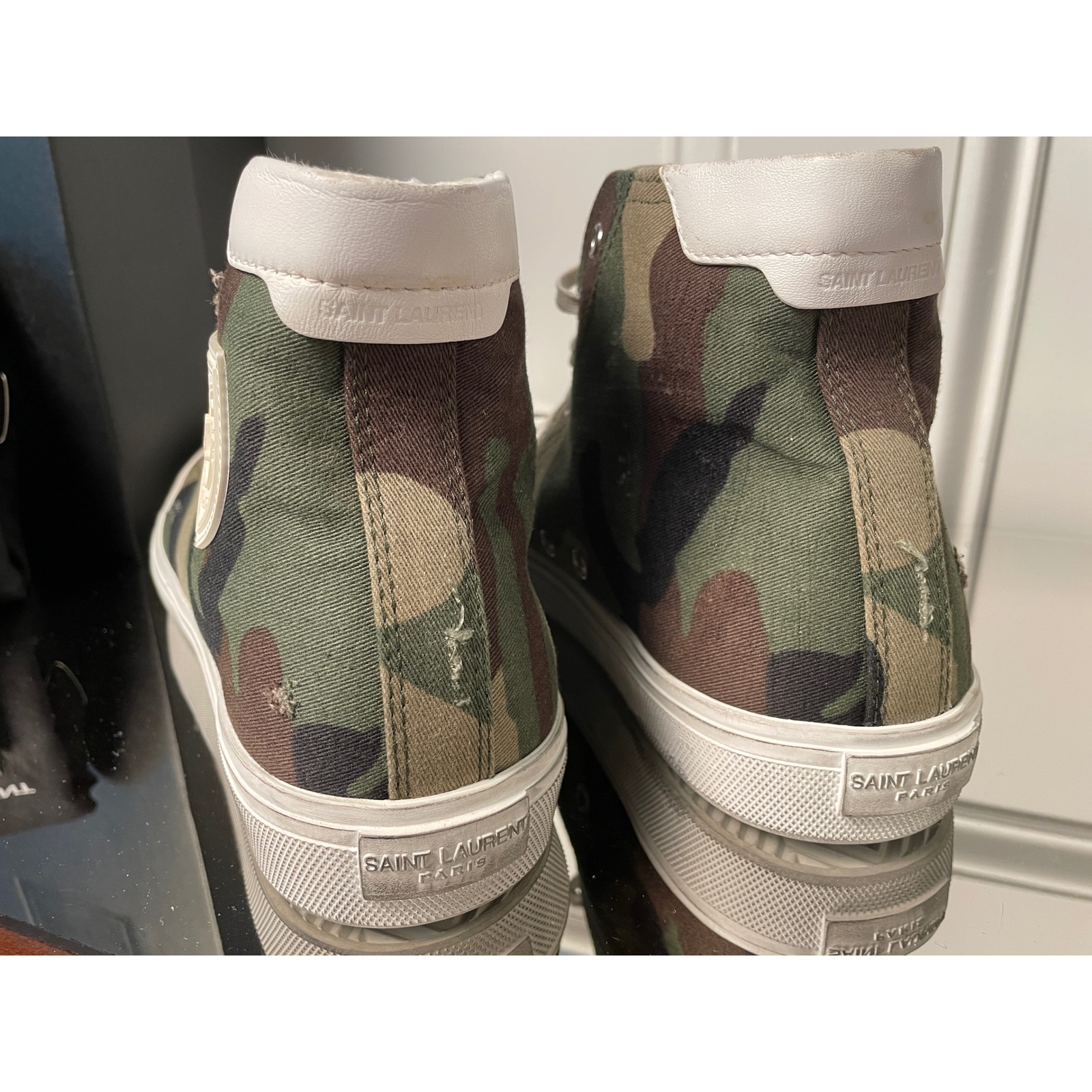 Saint Laurent 588275 Bedford Camouflage Moon Plus Hitop Men's Sneaker Shoe Eu 41
